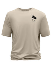 Creative Geometric Graphic Print Short Sleeve T-shirt for Men, Summer Outdoor Casual Crew Neck Top Shirt