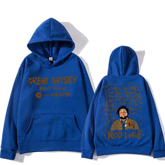 Rod Wave Graphic Printing Hooded Winter Hip Hop Grunge Sweatshirt Long-sleeved Fleece Clothing Ropa Hombre Casual Punk Pullovers