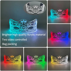 Colorful LED Luminous Glasses Light Up Goggles Glow In Dark Flashing Glasses Men Women Bar Performence Props Eyewear Supplies
