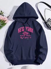 New York Queens The City That Never Sleeps Hoody Men Women Fashion Hip Hop Clothing Cute O-Neck Hoodies Street Loose Sweatshirt