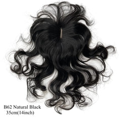 Body Wavy Brazilian Human Hair Toppers 25cm Clip In Hairpieces Extensions Increase Hair Volume for Women Mild Light Brown Remy