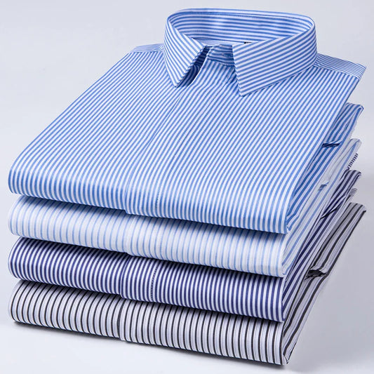 Anti-Wrinkle  Long Sleeves   Shirts