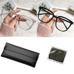 Anti-blue Light Glasses for Women with Regular Eyeglass Frame Finished Retro Flat Light Frame