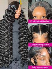 250 Density Loose Wave HD 13x6 Lace Front Human Hair Wigs 30 40 Inch Black Wig Deep Wave 13x4 HD Lace Frontal Wig Brazilian