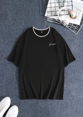 Creative Geometric Graphic Print Short Sleeve T-shirt for Men, Summer Outdoor Casual Crew Neck Top Shirt