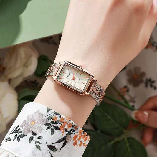 Simple Quartz Steel Strap Watch