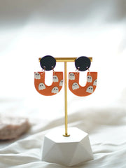 Trendy Fashion Delicate Unique Multi Colors Shapes Halloween Ghost Flower Polymer Clay Earrings Holiday Women's Accessories Gift