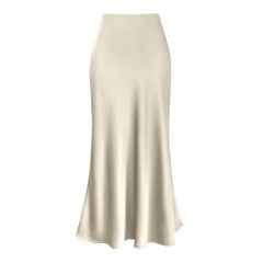 Elegant Faux Silk Satin Skirts