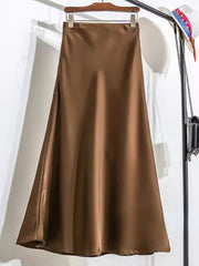 Acetic Satin Fishtail Skirt