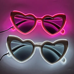 1Pcs Light Up LED Glasses with Dark Lens Neon EL Wire Glow Glasses Glow in The Dark Glow Favors Supplies for Kids Adults