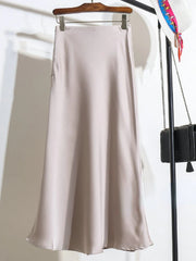 Acetic Satin Fishtail Skirt