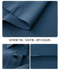 New style ice silk jacquard polo shirt short sleeve summer men's t-shirt casual business fashion stand collar t-shirt men