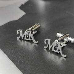 Hebrew Cufflinks Personalized Name Initial Monogram Cufflinks Custom Any Language Cufflinks Men Wedding Gift Jewelry