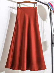 Acetic Satin Fishtail Skirt