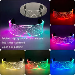 Colorful LED Luminous Glasses Light Up Goggles Glow In Dark Flashing Glasses Men Women Bar Performence Props Eyewear Supplies
