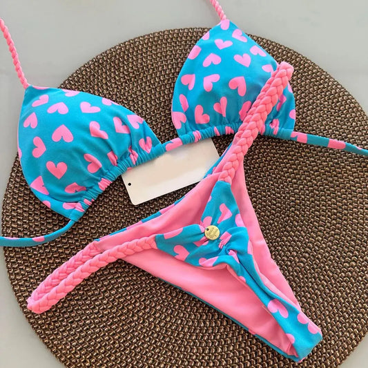 Women's Bikini Split Print Swimwear