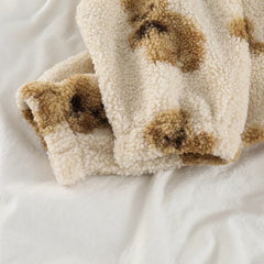 Hoodies Women Sweatshirts Animal Hooded Thickening Leisure Fleece Cartoon Bear Plush Fleece Zipper Pockets Clothing YKDnz7003