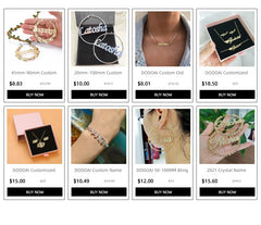 Popular jewelry Custom Necklaces Personalized Name Necklaces Jewelry with Box Chain Letter Choker Necklaces with Name for Women