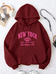 New York Queens The City That Never Sleeps Hoody Men Women Fashion Hip Hop Clothing Cute O-Neck Hoodies Street Loose Sweatshirt