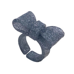 Resin Rings Dumpy Acrylic Rings Bowknot Rings Aesthetic Trendy Colorful Open Rings Statement Jewelry Bow Rings for Women