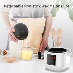Candle Making Wax Melting Pot,Wax Melter For Candle Making,LED Temperature Display For Adults Beginner,Soy Wax US Plug