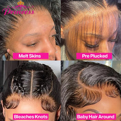 Princess Hair 13x6 Body Wave Lace Front Wigs Pre Plucked HD Transparent Frontal Wigs Human Hair Lace Front Wigs for Women