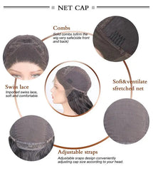 AIMEYA Silver Grey Lace Wig Heat Resistant Synthetic Lace Front Wig Long Natural Wave Mix Blonde Lace Wigs Daily Use Cosplay