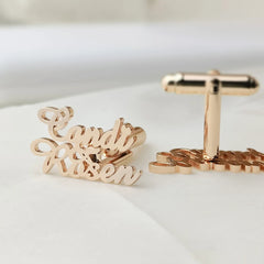 Hebrew Cufflinks Personalized Name Initial Monogram Cufflinks Custom Any Language Cufflinks Men Wedding Gift Jewelry