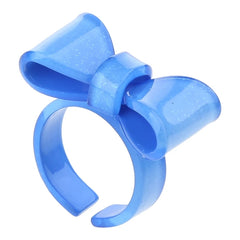 Resin Rings Dumpy Acrylic Rings Bowknot Rings Aesthetic Trendy Colorful Open Rings Statement Jewelry Bow Rings for Women