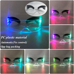 Colorful LED Luminous Glasses Light Up Goggles Glow In Dark Flashing Glasses Men Women Bar Performence Props Eyewear Supplies