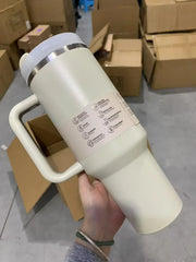 New H2.0 Thermos Cup Silicone Boot for Stanleys 30/40 oz Tumbler with Handle Lid Straw Stainless Steel Vacuum