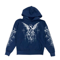 High Street Y2K Goth Zipper Hoodie Graphic Print Zip Up hip hop Hooded Sweatshirt Harajukus Streetwear Vintage Pullover hoodies