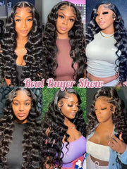 250 Density Loose Wave HD 13x6 Lace Front Human Hair Wigs 30 40 Inch Black Wig Deep Wave 13x4 HD Lace Frontal Wig Brazilian