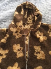 Hoodies Women Sweatshirts Animal Hooded Thickening Leisure Fleece Cartoon Bear Plush Fleece Zipper Pockets Clothing YKDnz7003