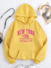 New York Queens The City That Never Sleeps Hoody Men Women Fashion Hip Hop Clothing Cute O-Neck Hoodies Street Loose Sweatshirt
