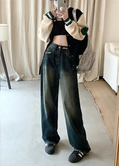 Retro Straight Loose Denim Jeans