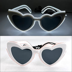 1Pcs Light Up LED Glasses with Dark Lens Neon EL Wire Glow Glasses Glow in The Dark Glow Favors Supplies for Kids Adults