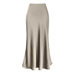 Elegant Faux Silk Satin Skirts