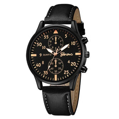 Men Casual Clock Watch set