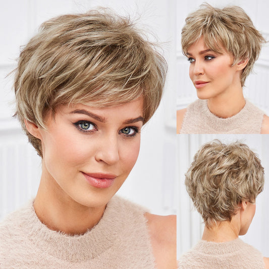 Light Blonde  Short Pixie Cut Wigs