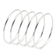 5pcs/set Stainless Steel Bracelet Bangles For Women 18K Gold Plated Waterproof No Tarnish Women's Minimalist Bracelets Bangle