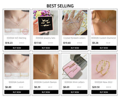 Popular jewelry Custom Necklaces Personalized Name Necklaces Jewelry with Box Chain Letter Choker Necklaces with Name for Women