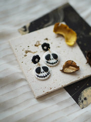 Trendy Fashion Delicate Unique Multi Colors Shapes Halloween Ghost Flower Polymer Clay Earrings Holiday Women's Accessories Gift