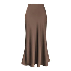 Elegant Faux Silk Satin Skirts