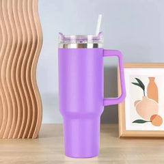 Coffee Mugs Stainless Steel Thermal And Cold-insulating With Straw Portable Large-capacity Water Cup Suitable For stanley cup