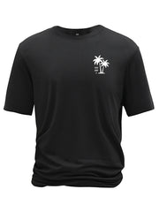 Creative Geometric Graphic Print Short Sleeve T-shirt for Men, Summer Outdoor Casual Crew Neck Top Shirt