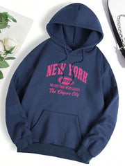 New York Queens The City That Never Sleeps Hoody Men Women Fashion Hip Hop Clothing Cute O-Neck Hoodies Street Loose Sweatshirt