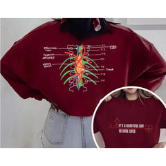 Grey's Anatomy Sweatshirt It Is A Beautiful Day To Save Lives Shirt TV Series Design Apparel Streetwear Women Sweatshirts