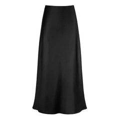 Elegant Faux Silk Satin Skirts