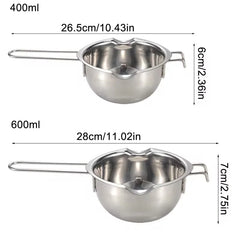 Stainless Steel Candle Wax Melting Boiler Pot with Heat Resistant Handle for Melting Chocolate Candy and Candle Making Supplies
